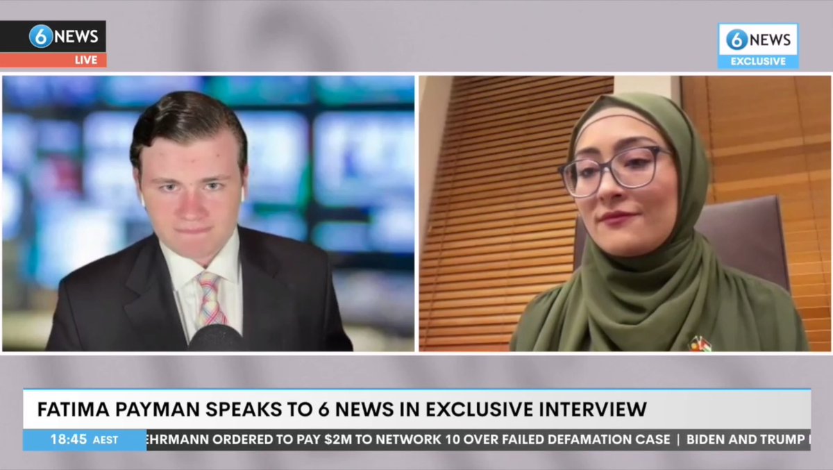 Not a single news outlet in the country has interviewed Fatima Payman since she crossed the floor on Tuesday…

Until tonight.

Watch her EXCLUSIVE INTERVIEW with <a href="/6NewsAU/">6 News Australia</a> here: youtu.be/kHY2coMKWzw?si…