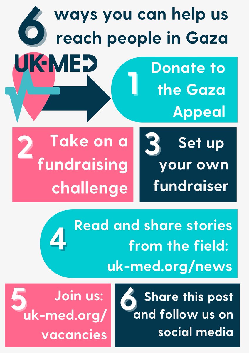 With incredibly harrowing scenes coming out of #Gaza, it can feel very overwhelming not knowing how you can help from what feels like a such a big distance.
Here are some ways you can support our life-saving mission in Gaza➡️
fundraising@uk-med.org / 0300 140 9984