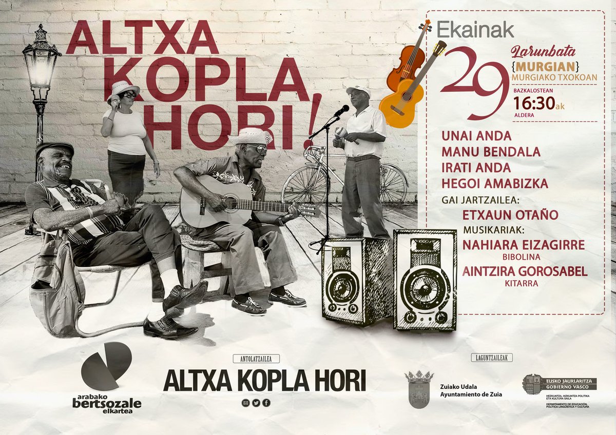 Datozen egunetako Arabako bertso agenda <a href="/euskaragenda/">Euskararen Agenda</a> #bertsozale #bertsolaritza