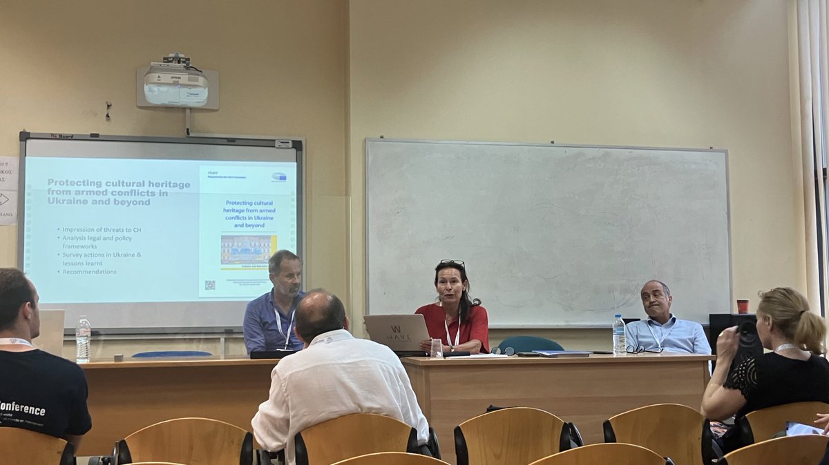 Open session of the new <a href="/ILA_official/">International Law Association (ILA)</a> committee on cultural heritage and armed conflict currently underway in Athens, with James Nafziger, Andrzej Jakubowski, <a href="/KristinHausler/">Kristin Hausler</a>, Nout van Woudenberg, Roger O’Keefe, and @ecampfens1.