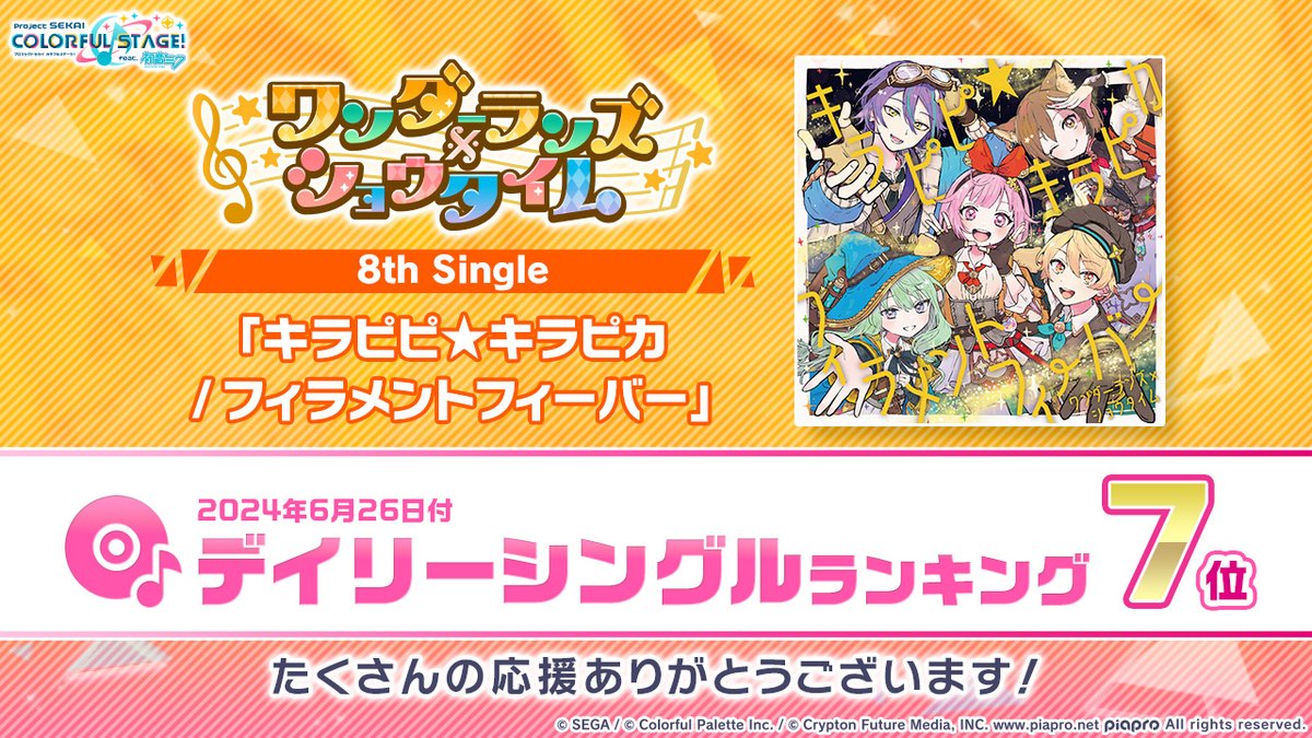 👑ワンダーランズ×ショウタイム 8th Single 「キラピピ☆キラピカ