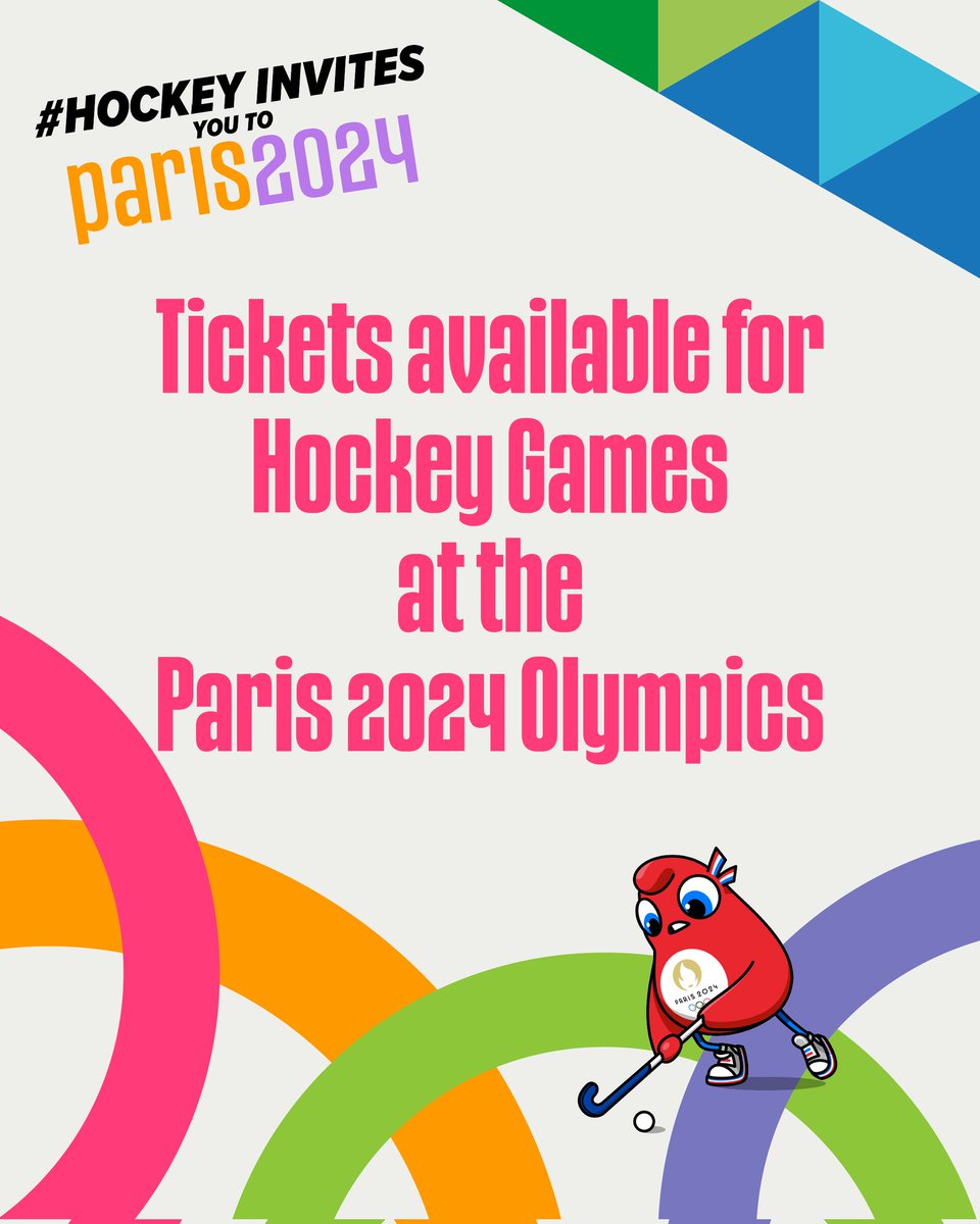 International Hockey Federation (@fih_hockey) on Twitter photo Great opportunity for all the #hockey lovers to watch their favorite team play LIVE at the <a href="/Paris2024/">Paris 2024</a> Olympics!
Visit the link below and purchase your tickets to witness history! #Paris2024 π
bit.ly/Tickets-Hockey Great opportunity for all the #hockey lovers to watch their favorite team play LIVE at the <a href="/Paris2024/">Paris 2024</a> Olympics!
Visit the link below and purchase your tickets to witness history! #Paris2024 π
bit.ly/Tickets-Hockey