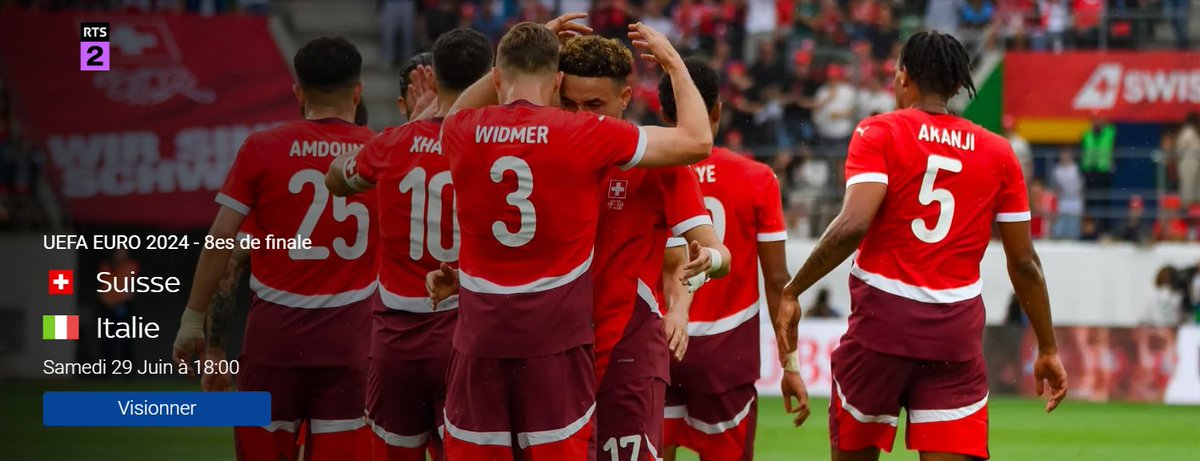 Le 8ème de finale de l'#EURO2024 entre la #Nazionale et la #Nati sera bien évidemment à suivre en direct en #Suisse samedi à 18h00 sur sport.sky.ch/fr