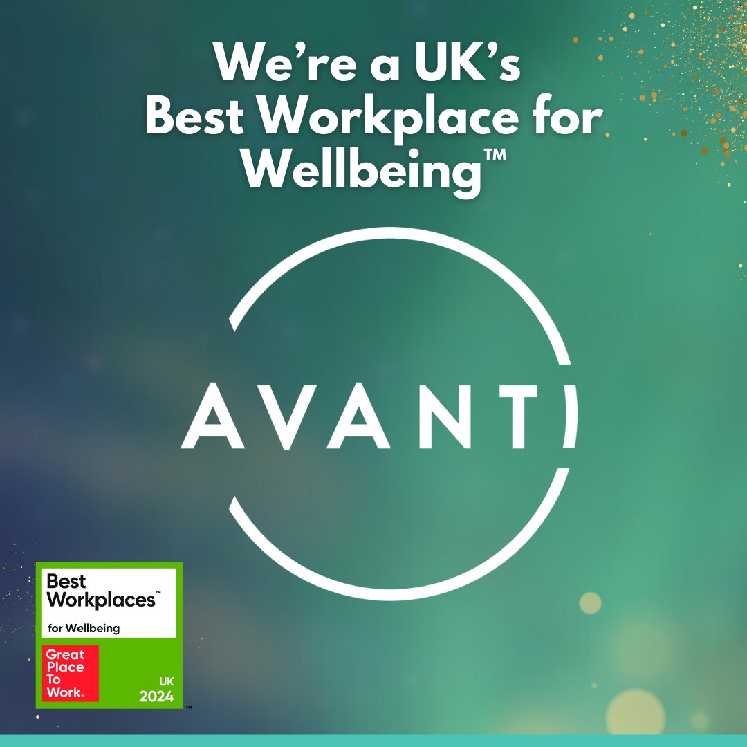 🏆 We're thrilled to announce that <a href="/AvantiComms/">AvantiCommunications</a> has been recognised among the UK's Best Workplaces for Wellbeing™ 2024 by <a href="/GPTW_UK/">Great Place to Work® UK</a>! 
 
Discover more about our previous wellbeing initiatives here: avanti.space/news/world-mar….

#WorldWellbeingWeek #Wellbeing #UKBestWorkplaces