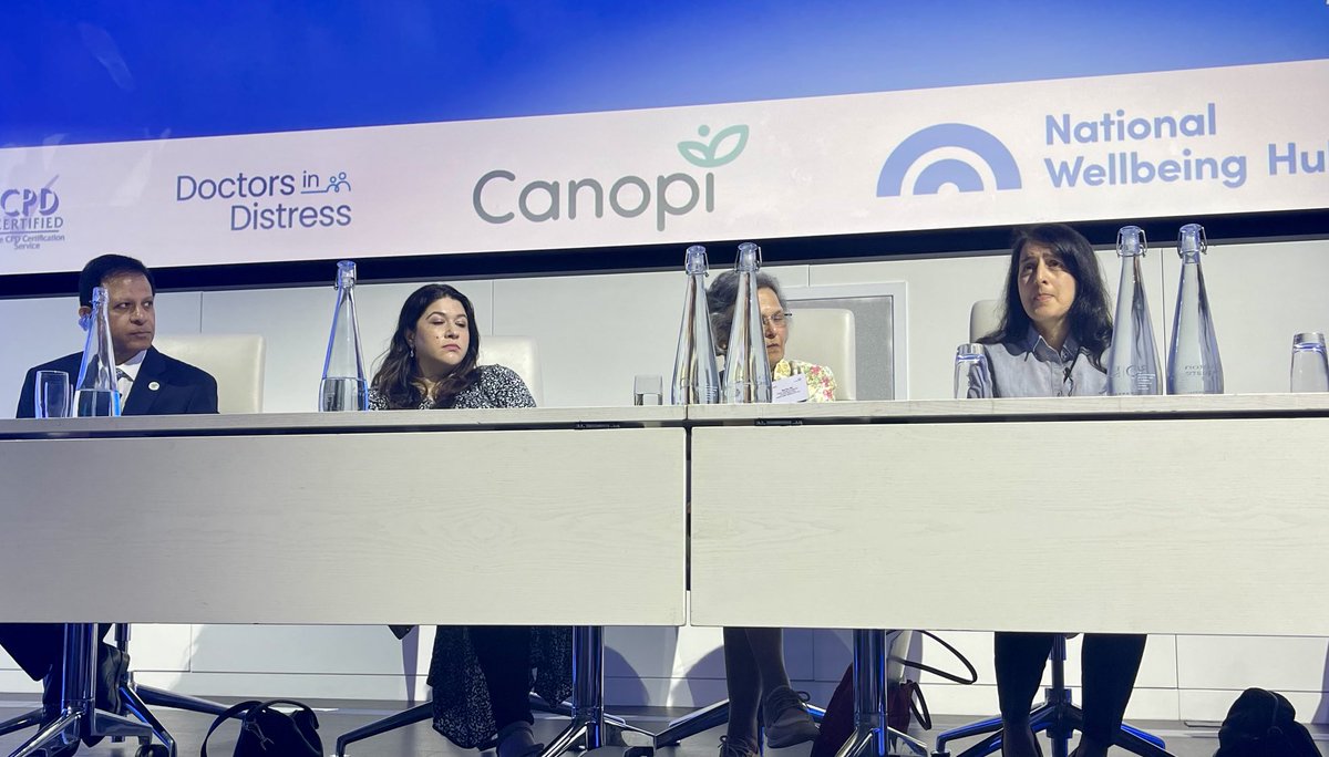 An incredibly powerful panel speaking about how their experiences have shaped them ⁦<a href="/CNagpaul/">Chaand Nagpaul</a>⁩ ⁦<a href="/shutcake/">Fatima Khan-Shah 💙 Follow me on BlueSky</a>⁩ ⁦<a href="/robinashah_GM/">Dame Robina Shah DBE DL JP CPychol FRCGP(Hon)</a>⁩ ⁦Professor Mala Rao #WoundedHealer24