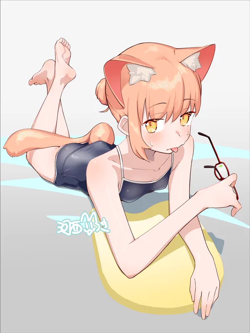 スク水です、夏なので…… 