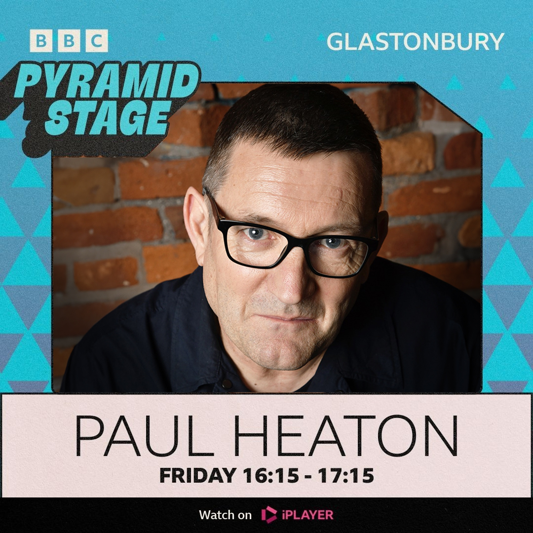 Paul Heaton (@paulheatonsolo) on Twitter photo Paul, Rianne & the band will play <a href="/Glastonbury/">Glastonbury Festival</a> Festival's Pyramid Stage at 4:15pm this Friday.
Look out for coverage of the set on <a href="/BBCiPlayer/">BBC iPlayer</a>. Paul, Rianne & the band will play <a href="/Glastonbury/">Glastonbury Festival</a> Festival's Pyramid Stage at 4:15pm this Friday.
Look out for coverage of the set on <a href="/BBCiPlayer/">BBC iPlayer</a>.