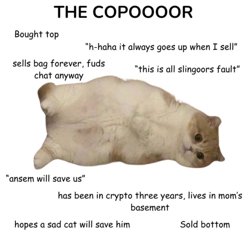 GM my glorious copooooors 

Rise and $COPE