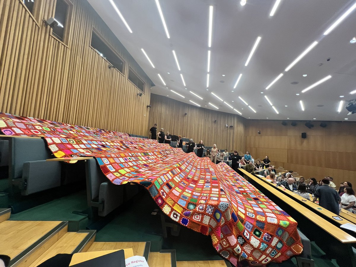 Here at <a href="/sunderlanduni/">University of Sunderland</a> for the SENCo conference and the unveiling of the #Project2999 blanket, which represents the 2,999 children suspended or permanently excluded from school each day in England in 2021/22. <a href="/BlogSenco/">Sarah Martin-Denham</a>