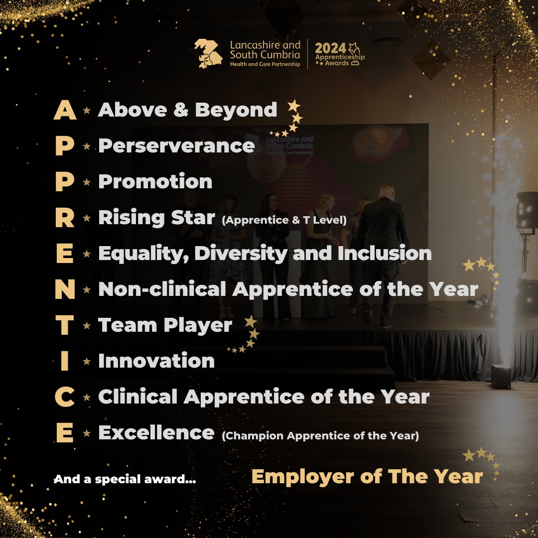This year's award ceremony will be taking place at the Winter Gardens, Blackpool TOMORROW!

The awards ceremony will recognise the outstanding contribution and achievements apprentices from across Lancashire and South Cumbria.  

Head over to bit.ly/3JknnOp