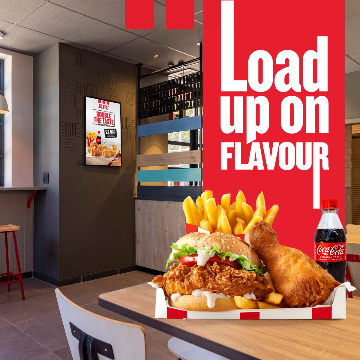 KFCinUganda's tweet photo. Quick lunch alert! ππ Grab our Fully Loaded Box - a soda, burger, 1pc chicken, and regular chips all for Ugx 36,000. π#ItsFingerLinkinGood https://t.co/Col6LFUItq