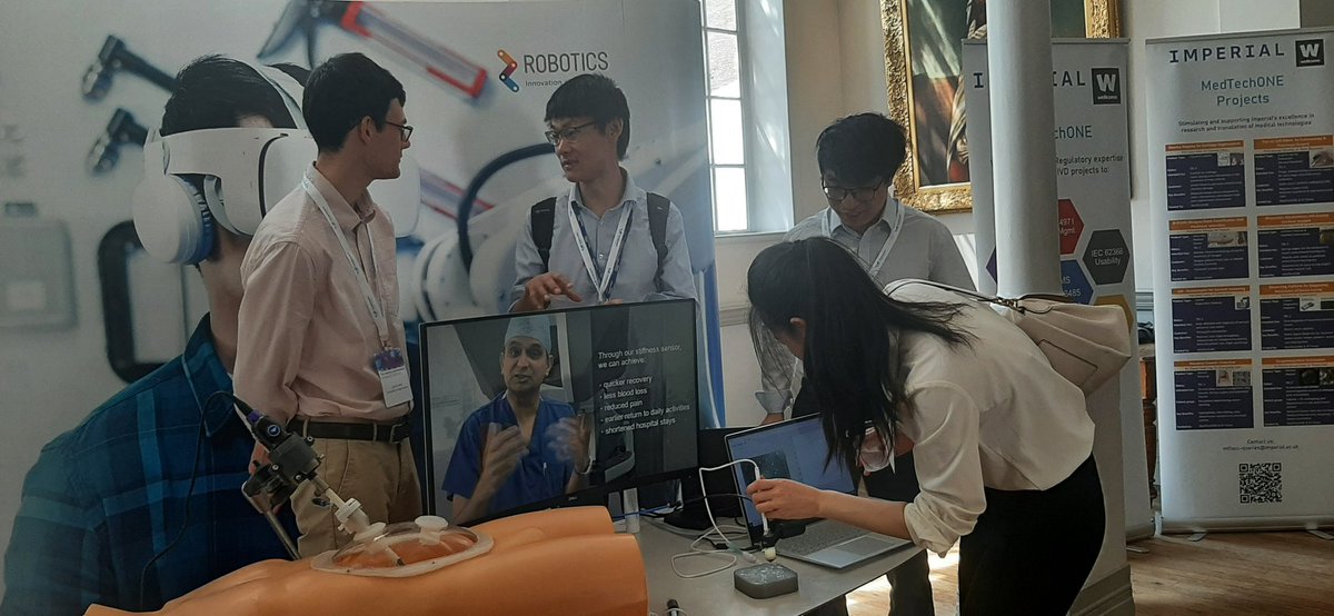 Our second day presenting our pneumatically actuated soft tissue stiffness sensor at <a href="/ICLHamlynRobots/">The Hamlyn Centre</a>  Symposium #HSMR24. More info at m.youtube.com/watch?v=TX3Icv…