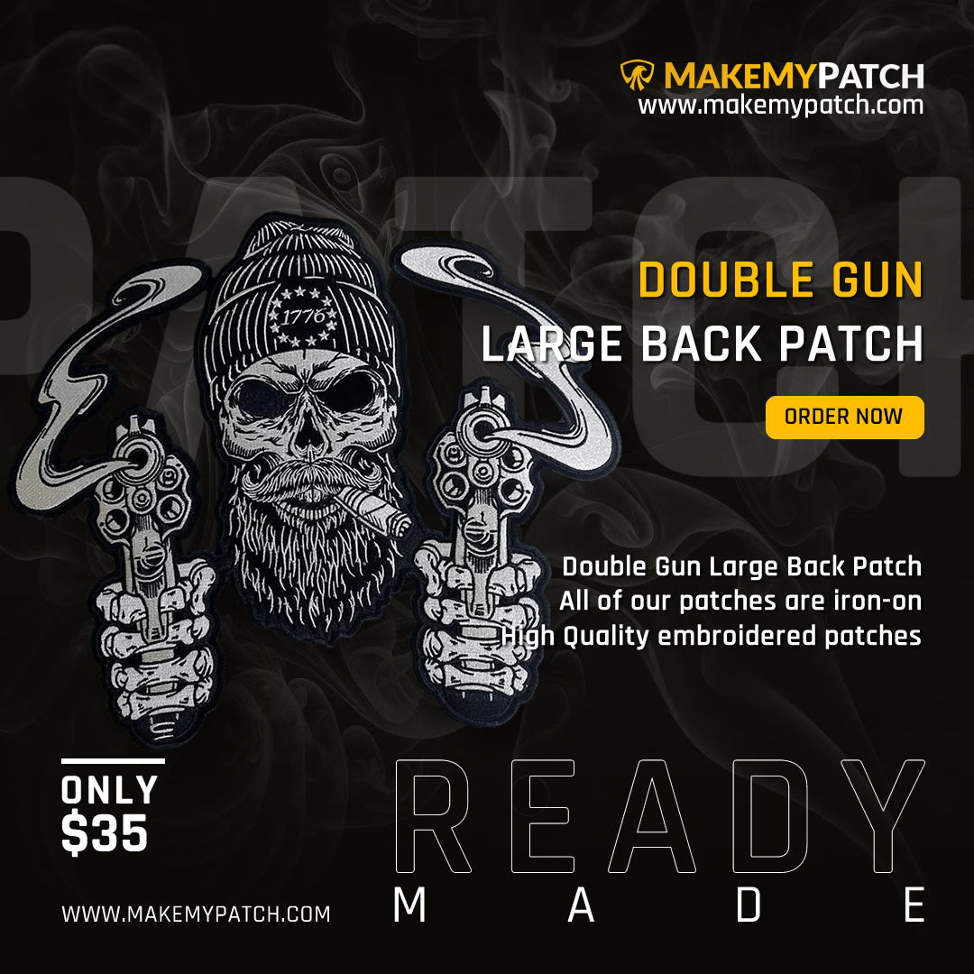 makemypatchnow's tweet image. 🔫💀 The ready-made double gun large back patch is a bold statement piece that adds a rugged, fearless touch to your jacket or vest.

Iron-on, high-quality, and only $35! Order now! 👇

makemypatch.com/product/double…

#DoubleGunPatch #BackPatch #FearlessFashion #BikerPatches