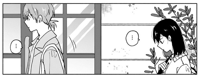 ⋰
最新話は
明日昼12時公開!
⋱

サラウンド/紺津名子 @kontsunako 
明日お昼12時に最新第46話公開します🌿

ついに直接話をすることになった田島とアコさん。2人の胸中やいかに…。
単行本4巻に収録される第41話〜第45話が現在無料公開中です📚ぜひご覧ください! 