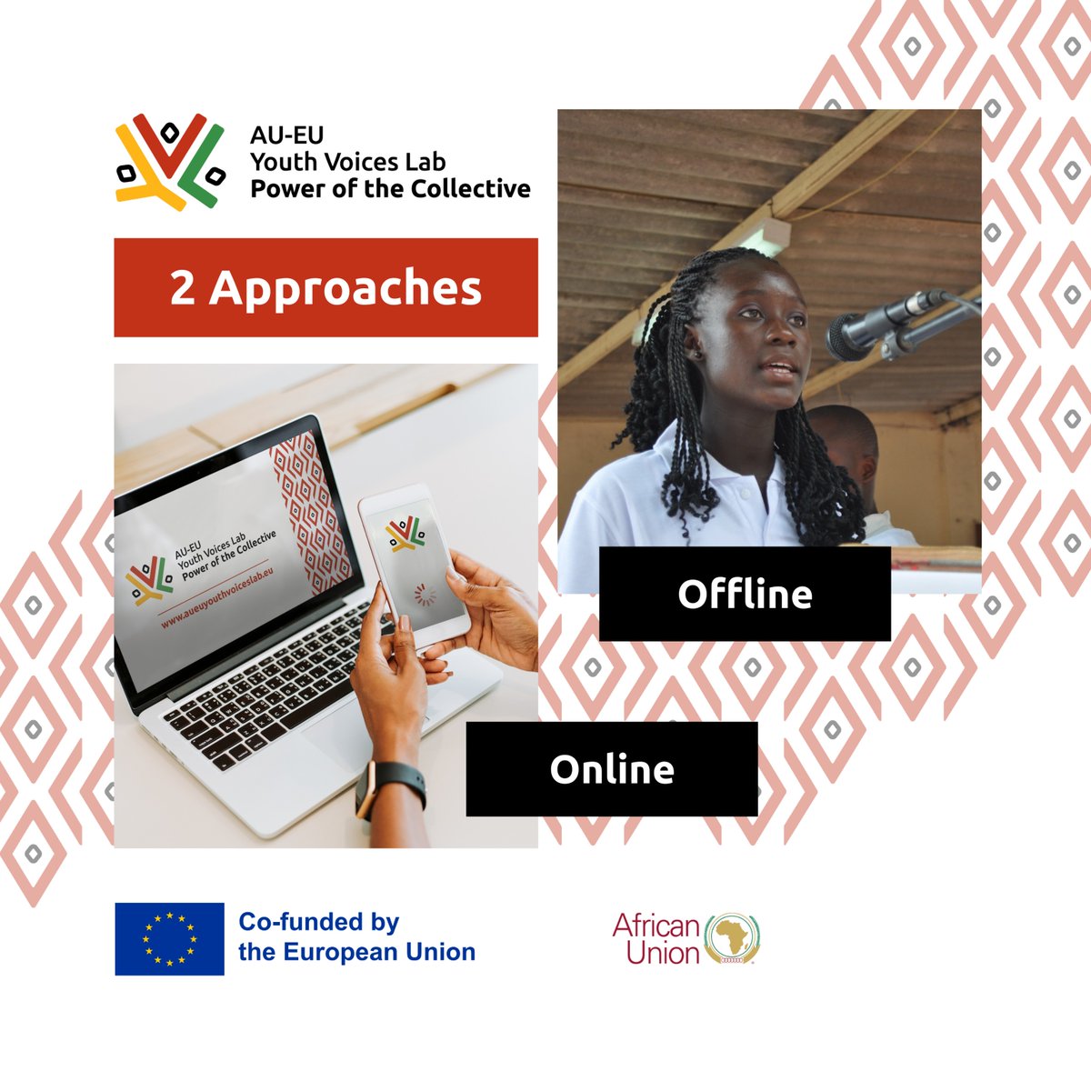 aueuyouthvoices's tweet photo. #Exploretheproject π how we plan to #EngageEmpowerConnect
π Our Continental approach includes participants from all African countries.
π In the 14+1 Intervention Countries, we will implement in-person activities.
#AUEUYouthVoicesLab #PoweroftheCollective #AUEU #EuropeAid https://t.co/hc8WqlBEJu