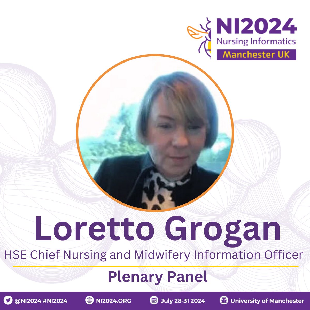 NI2024 (@ni2024) on Twitter photo So happy to announce <a href="/loretto_grogan/">Loretto Grogan</a> as a panel speaker at #NI2024 at <a href="/OfficialUoM/">The University of Manchester</a> !
As Ireland's National Chief Nursing and Midwifery Information Officer, she's leading the way in digital health and the clinical workforce 🏥.
Register today: loom.ly/Jk89lZA
#Nursing So happy to announce <a href="/loretto_grogan/">Loretto Grogan</a> as a panel speaker at #NI2024 at <a href="/OfficialUoM/">The University of Manchester</a> !
As Ireland's National Chief Nursing and Midwifery Information Officer, she's leading the way in digital health and the clinical workforce 🏥.
Register today: loom.ly/Jk89lZA
#Nursing