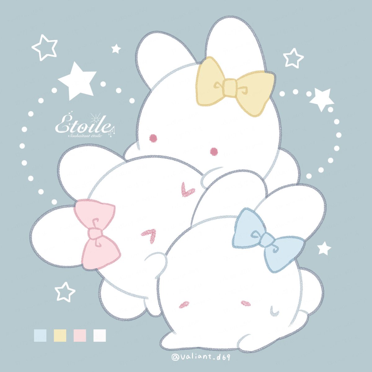 モノミ 「ほしうさちゃん #創作 #オリジナル #ねがいぼしのエトワール」|葛原カズヤのイラスト