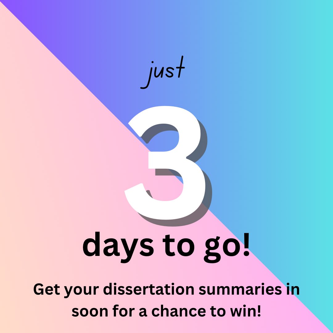 Three more days to enter the Chalkdust dissertation competition! Full details at challdustmagazine.com