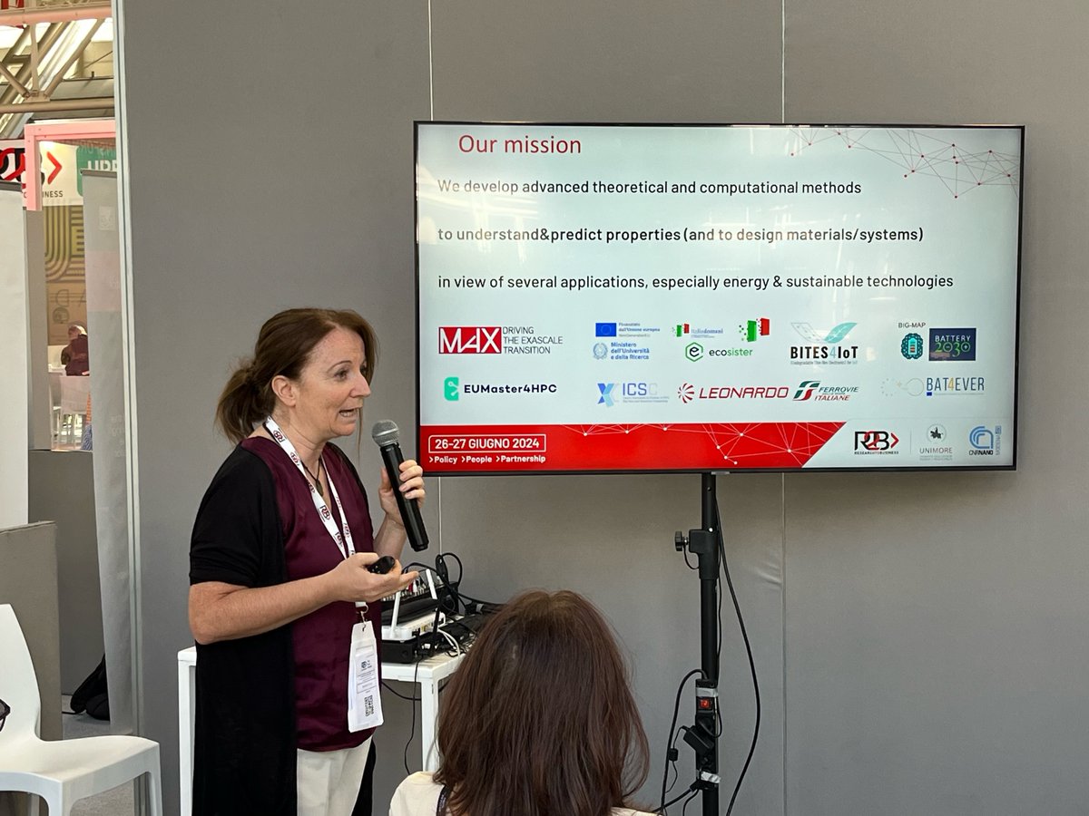max_center2's tweet image. 👏Happening now!
💫𝐑𝟐𝐁 - 𝐑𝐞𝐚𝐬𝐞𝐚𝐫𝐜𝐡 𝐭𝐨 𝐛𝐮𝐬𝐢𝐧𝐞𝐬𝐬
➡ Organized by @Arter_ER
🔎 Alice Ruini (@UNIMORE_univ & MaX) discussing #computational methods, #materials science, and #sustainability.
#Research2Business #R2B2024
@CASTIEL_project