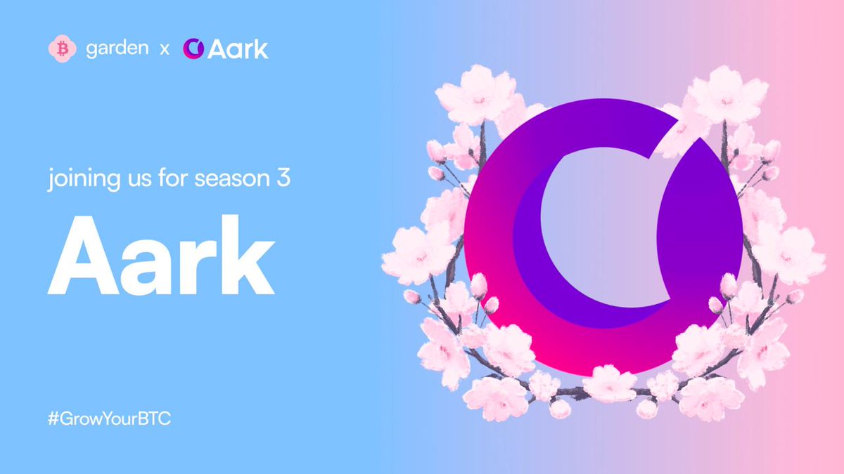 🚀Exciting news! Aark will be featured in Season 3 of <a href="/gardenfi/"></a> 🌸, a cutting-edge Bitcoin bridge for rapid swaps on <a href="/arbitrum/">Arbitrum</a>.

Get ready for our upcoming quest to maximize capital efficiency and earn exclusive rewards for Aarkadians. Stay tuned! 🔥