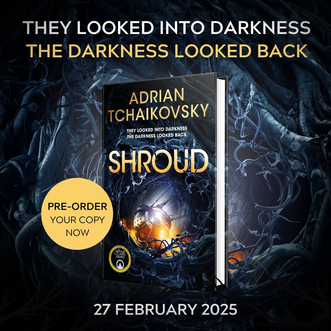 Tor Books UK (@uktor) on Twitter photo They looked into darkness.
The darkness looked back.
We are thrilled to announce #SHROUD, the utterly gripping story of alien encounter and survival from sci-fi master Adrian Tchaikovsky. <a href="/aptshadow/">Adrian Tchaikovsky</a>
🌌Coming February 2025 🌌
Pre-order: buff.ly/3VEU3KO They looked into darkness.
The darkness looked back.
We are thrilled to announce #SHROUD, the utterly gripping story of alien encounter and survival from sci-fi master Adrian Tchaikovsky. <a href="/aptshadow/">Adrian Tchaikovsky</a>
🌌Coming February 2025 🌌
Pre-order: buff.ly/3VEU3KO
