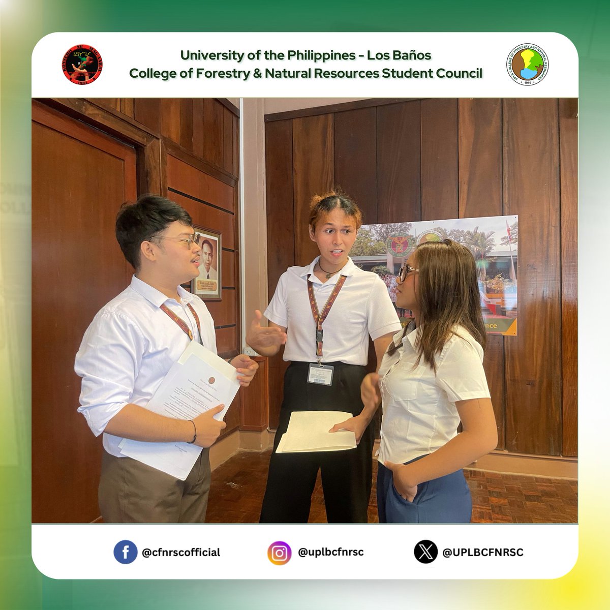 UPLBCFNRSC's tweet photo. This marks the beginning of a new administration that will champion CFNR students, the college, the university, and the community as they take on the challenge of navigating pressing issues of society; to take important roles in student-led movements.

(3/4) https://t.co/5jskeWgrB7