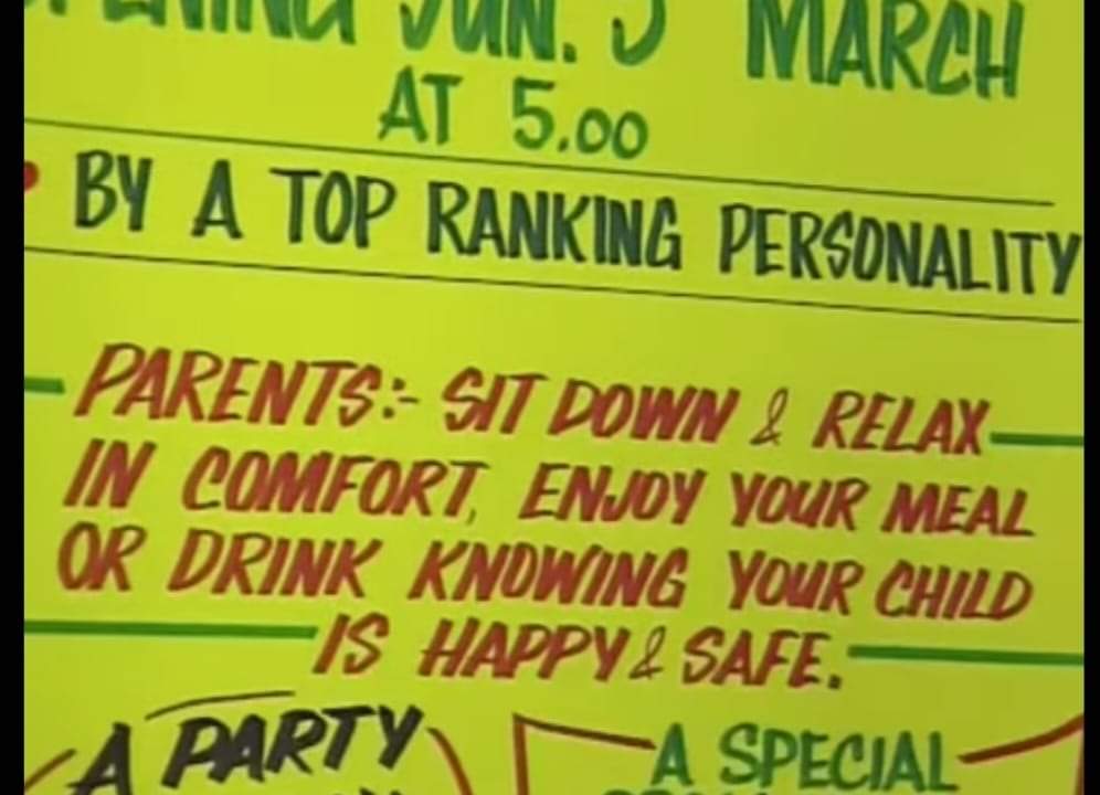 RobLooseCannon's tweet photo. In 1996, Graingers Pub in Baldoyle installed a crèche inside the lounge. For £1 an hour, your toddlers and kids could go mad enmass in a soft play area whilst mammy and daddy skull pints and smoke in the next room.

Publican Mark Grainger applied for planning permission for the country’s first ever pub crèche in 1993. However, in a rare positive decision to protect families, Fingal County Council refused to allow it, citing a pub was no place for children and would encourage parental neglect. 

However, that paragon of incorruptiblity, An Bord Pleanála intervened and permission was granted just months later. Yet another short-sighted, bad faith, money motivated decision by ABP which aged like milk! Curious to know people's opinions on this issue?
