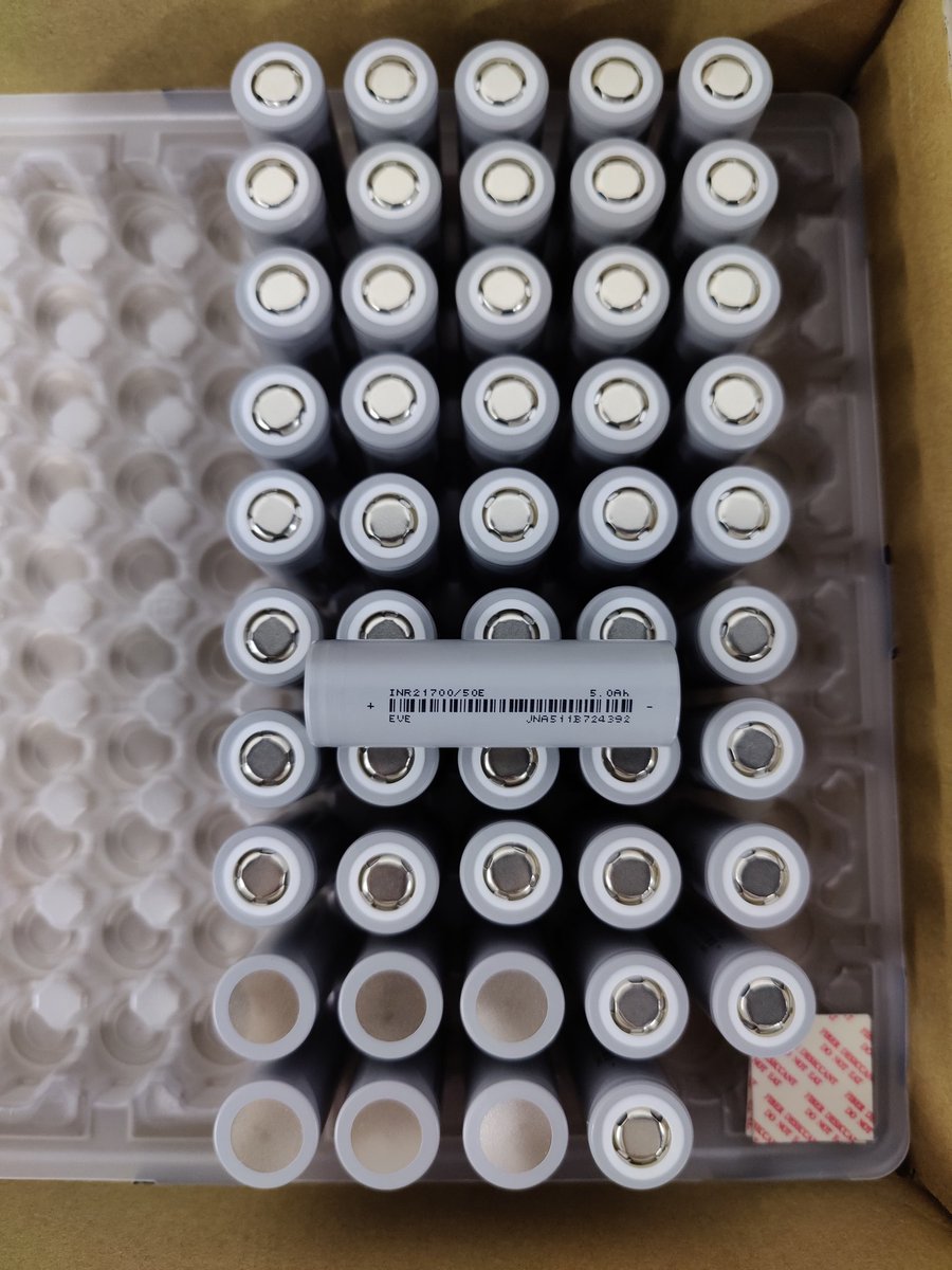 Stock Available--Original EVE INR 21700 50E 5000mah 15A/3C discharge

 Wechat/Whatsapp: +86 15170036231