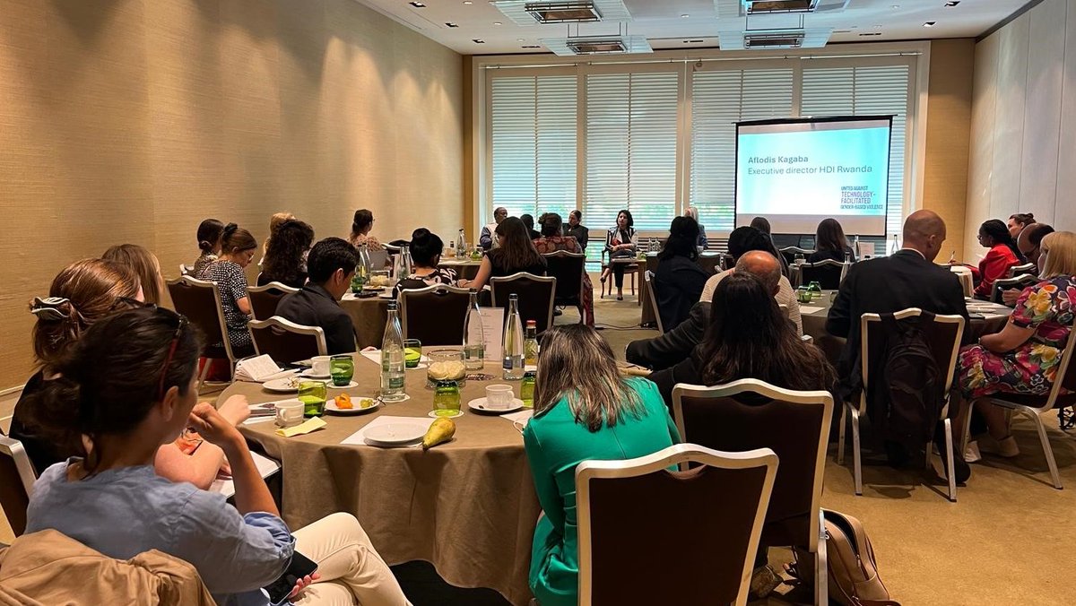 #HRC56: this morning, 🇩🇰 was proud to co-host <a href="/Rutgers_INTL/">Rutgers International</a>'s launch of their important report on technology-facilitated #GenderBasedViolence. 

The message was clear: #TFGBV is affecting people in real life. It's a universal problem, requiring universal awareness &amp; solutions.