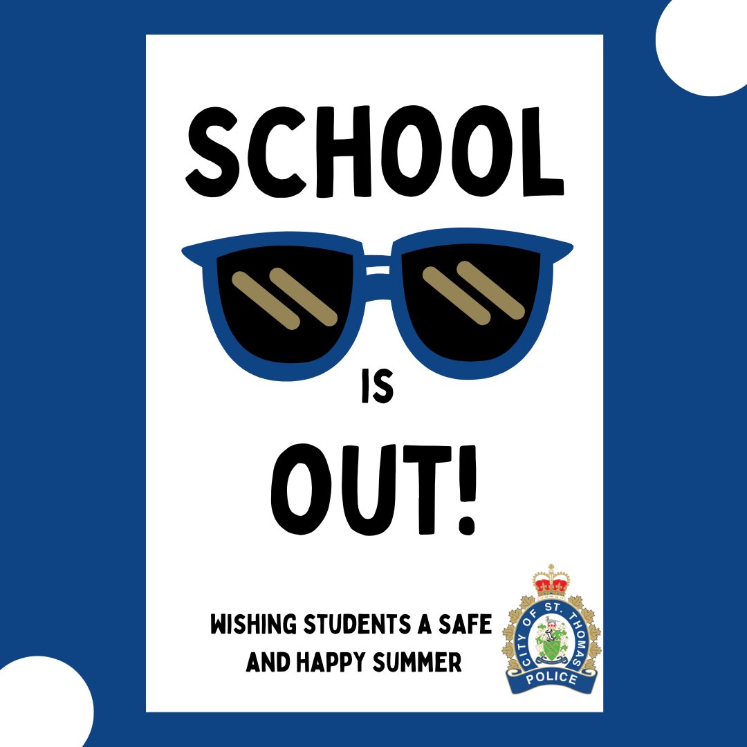 Happy Last Day of School, St. Thomas! 

As our students close their books today, let's ensure they have a safe and enjoyable break.

To all motorists:  
Slow down
Stay alert and look for kids at play
Follow speed limits

Let's make this summer safe and fun for everyone! ☀