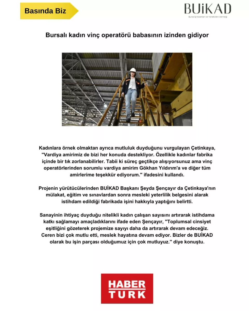 Bünyelerinde BUİKAD Kamu, STK ve Özel Sektör İş Birliği Komisyonumuzun “She Globe Trade” projesi tanıtım toplantısına ve BUİKAD’ın Kadın İstihdamı çalışmalarına yer veren gazetelerimize teşekkür ederiz.