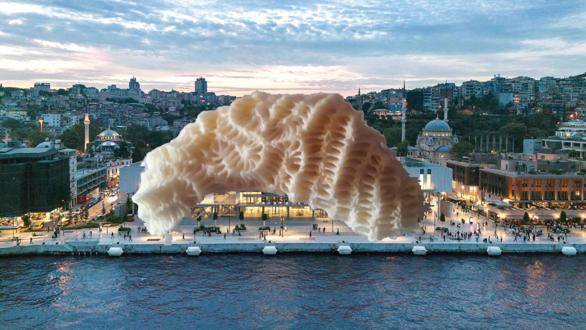 gencogulan's tweet photo. Bir Sanat Müzesi binası çizmem istenseydi, böyle bir şey çizmek isterdim, 2024. Dijital Taslak. https://t.co/frNOmWnnt3