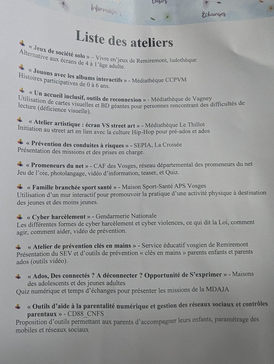 Conférence de Pascal PLANTARD -Professeur des Universités  - Anthropologue des usages des technologies numériques -et ateliers découverte sur les enjeux de la #parentaliténumérique, à Vagney, organisé par le réseau parentalité de Remiremont et ses Vallées. 
#TNE <a href="/Dsden88/">DSDEN des Vosges</a>