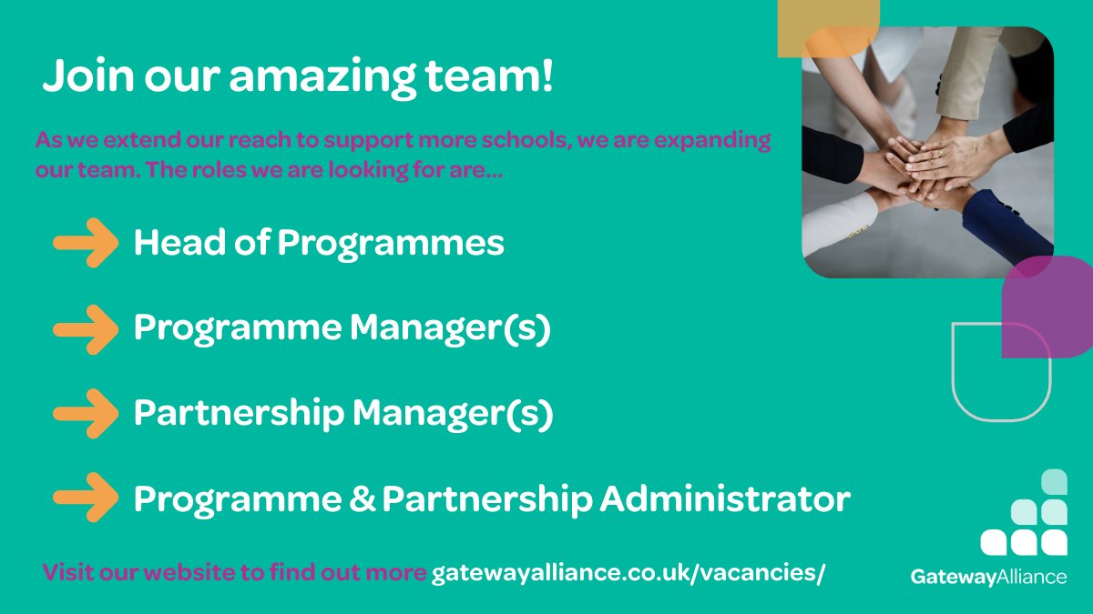 gatewayteach's tweet photo. ⭐️⭐️We are hiring ⭐️⭐️
Come and join our amazing team!

For more information visit: https://t.co/PkcVrisdYN https://t.co/LZX5TfkshF