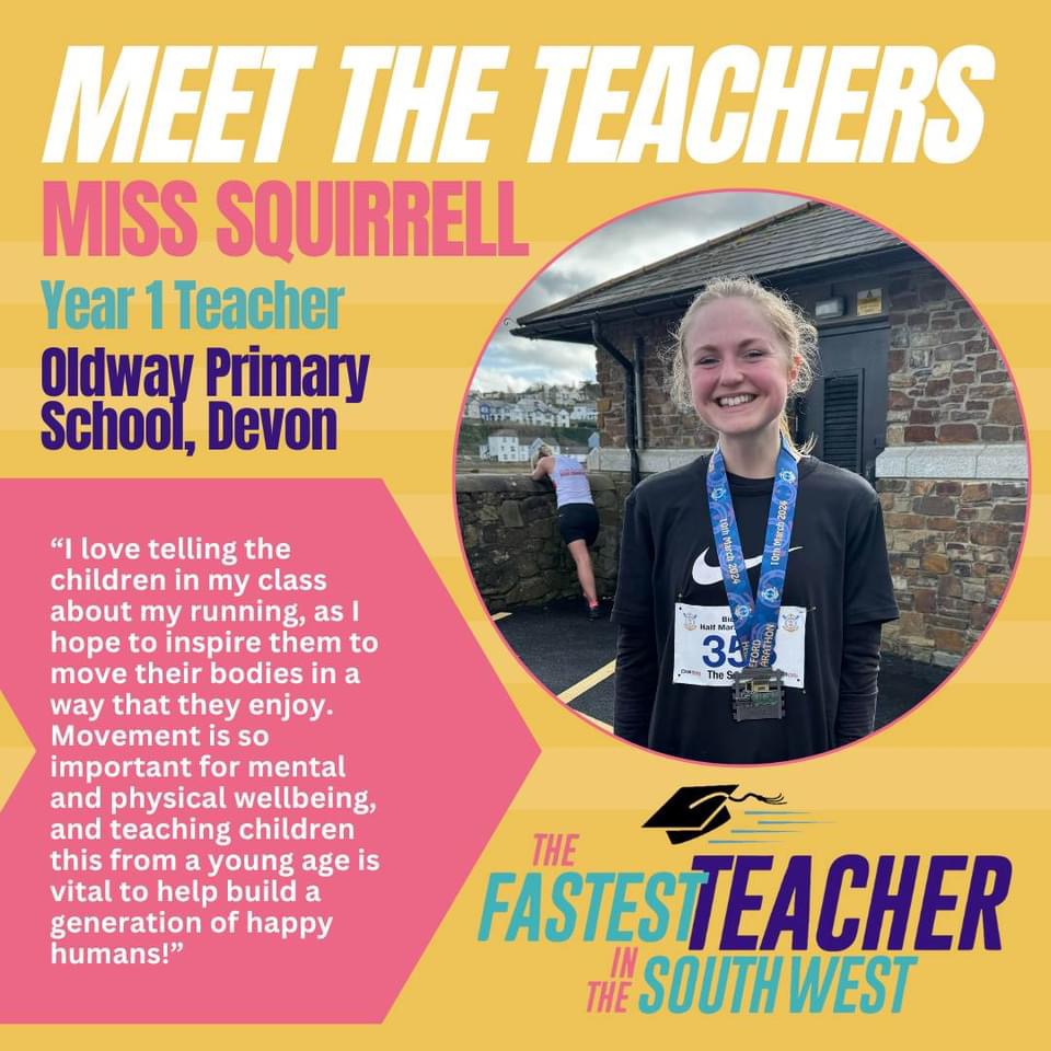 Miss Squirrell has joined Mrs Waring in the challenge!  You can now vote for your favourite teacher on The Maynard School's Instagram: instagram.com/maynardschoole… #SouthWestsFastestTeacher <a href="/RivieraTrust/">Riviera Trust</a>