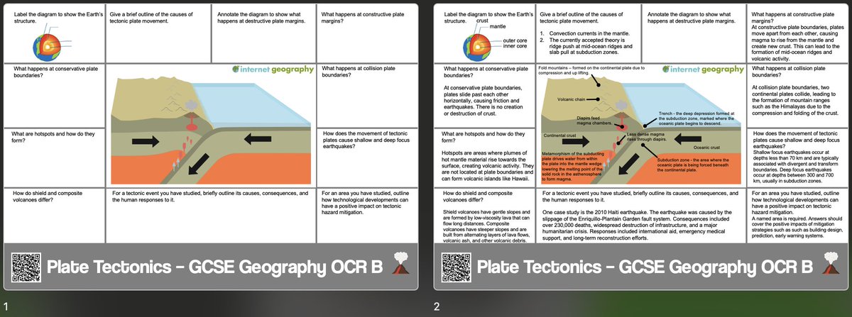 InternetGeog's tweet image. A new revision mat covering plate tectonics for OCR B has been added to Internet Geography Plus. It is editable and can be customised to your curriculum and students' needs. It also includes a mark scheme so students can self-assess, reducing your workload.
