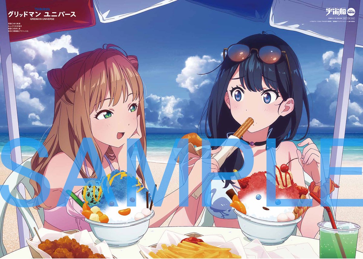 宙花と羽毛 夏恒例美少女描き下ろしが帰ってきた！ 宇宙船vol.185にグリッドマン