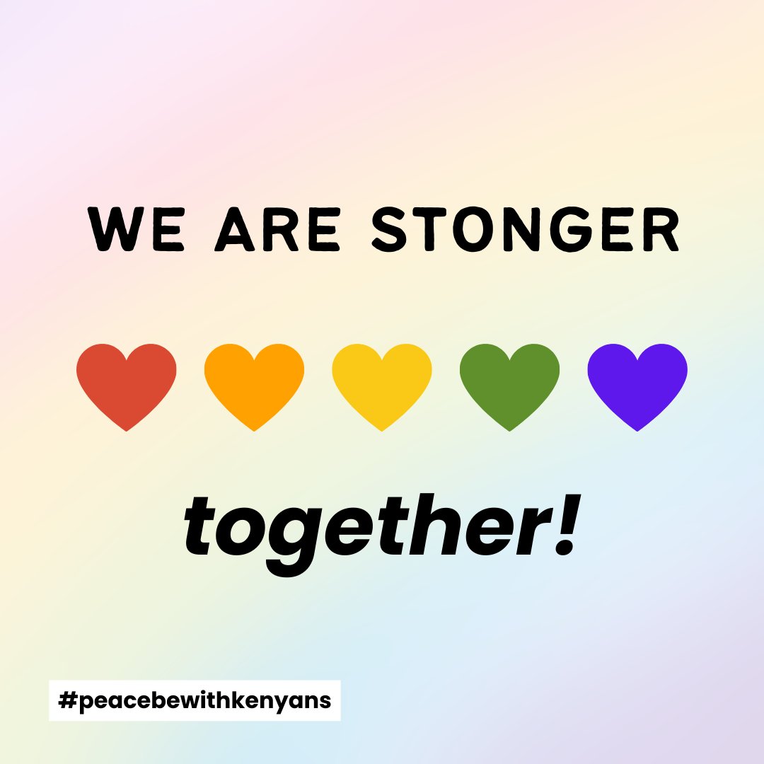 Peace cannot be kept by force; it can only be achieved by understanding.Peace is not absence of conflict, it is the ability to handle conflict by peaceful means.To handle yourself, use your head; to handle others, use your heart.

#Kenya #peacewithuskenyans