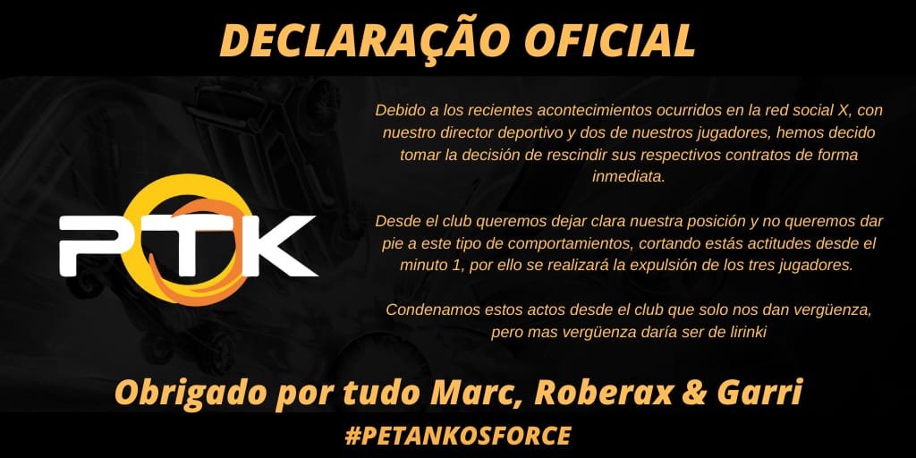 Este es el primer tweet serio de nuestra historia. 

Somos un grupo de amigos, pero ante todo somos personas. Se han traspasado unos límites inquebrantables y hemos tomado medidas. 

Pedimos perdón a todos los afectados y nos comprometemos a cambiar nuestro rumbo desde hoy mismo.