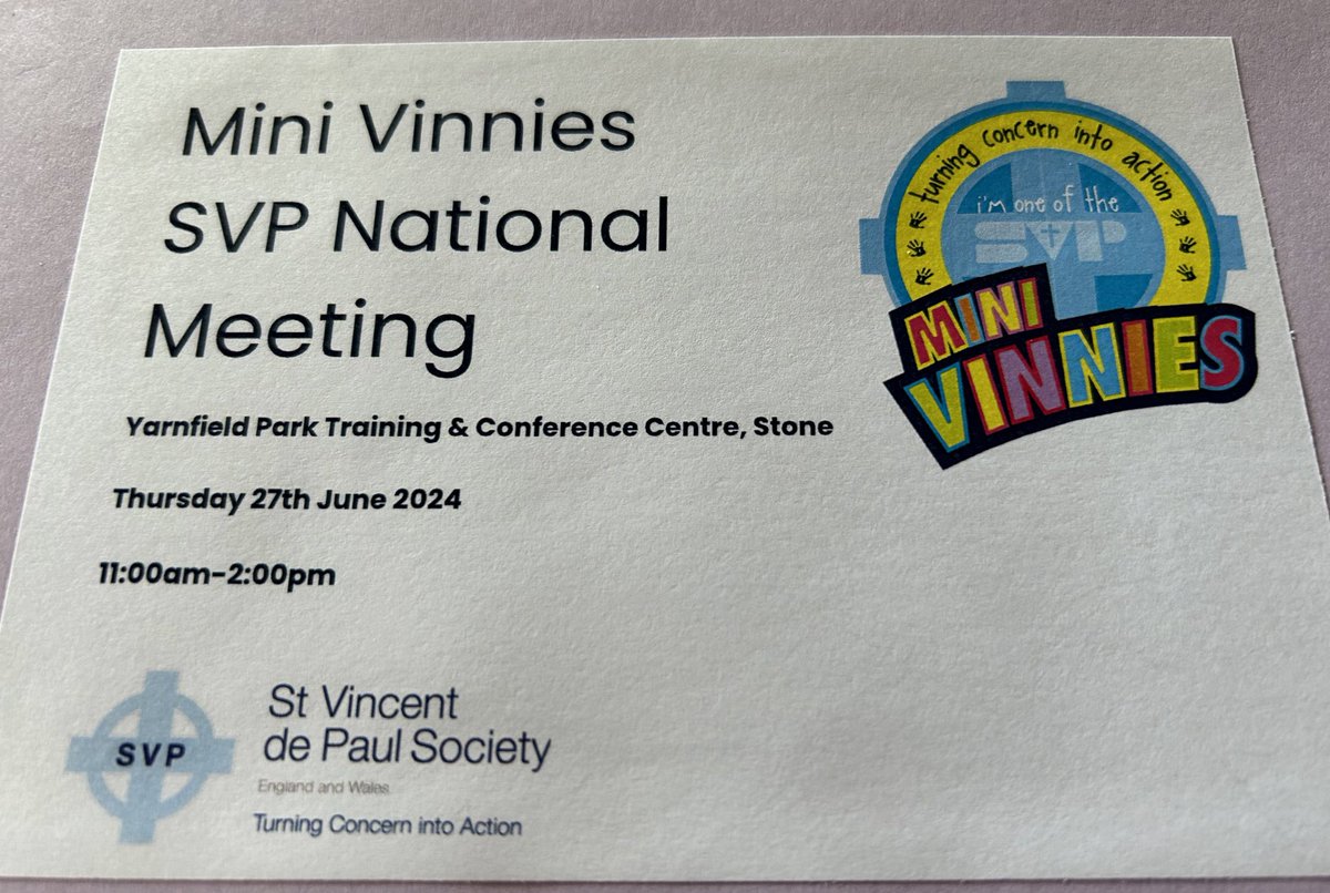 Excited to be part of this special event <a href="/EducationShrew/">Education - Diocese of Shrewsbury</a> <a href="/SVPEnglandWales/">St Vincent de Paul Society (England & Wales)</a>