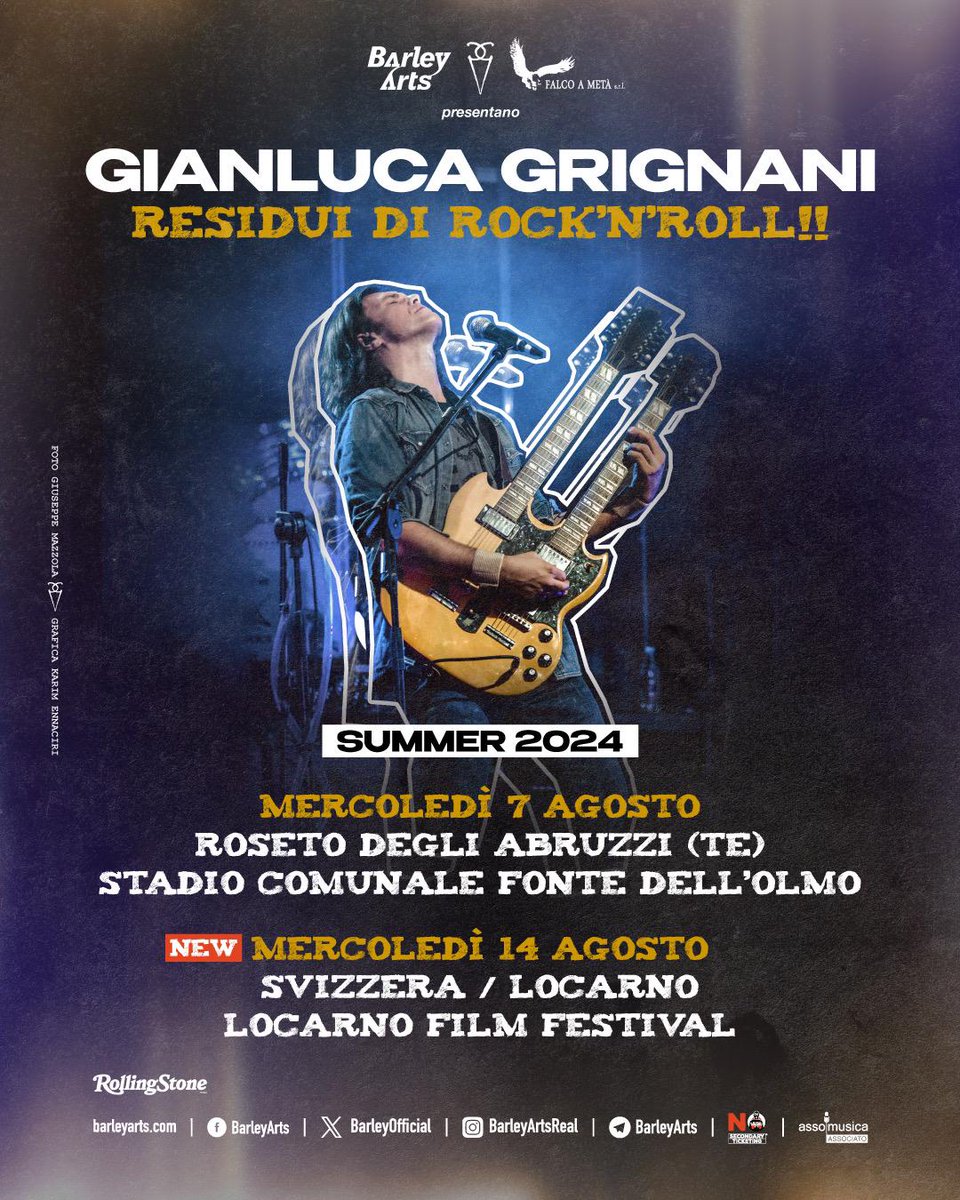 Residui di Rock'n'Roll | SUMMER 2024 

NEW DATE - NEW DATE - NEW DATE 

Mercoledì 14 Agosto
Locarno (Svizzera)
"Locarno Film Festival"