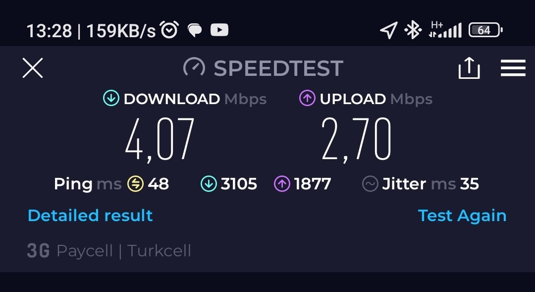 3G bağlantının 4.5G (LTE) Bağlantıdan daha hızlı olduğu operatöre <a href="/Turkcell/">TURKCELL</a> denir. Şimdi arayıp derler ki değerler normal 😀 Utanma yok ki bu niye böyle deyip çözmeye çalışın bu sorunu. Değil mi? <a href="/TurkcellHizmet/">TURKCELL Müşteri Hiz</a>