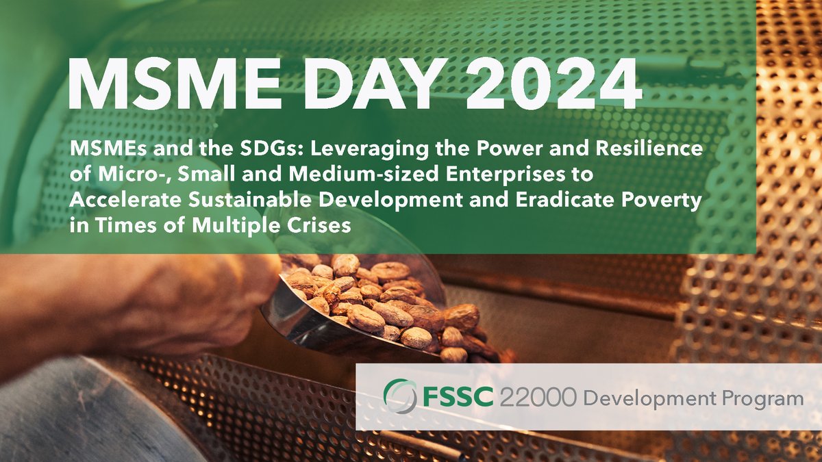 The #FSSC22000 Development Program supports #MSMEs in supplying #safefood by gradually implementing international #foodsafety standards in a two-level approach.

Read why the Program is especially suitable for #SMEs on the #FSSC website: fssc.com/insights/msme-…… 

#MSMEDay2024