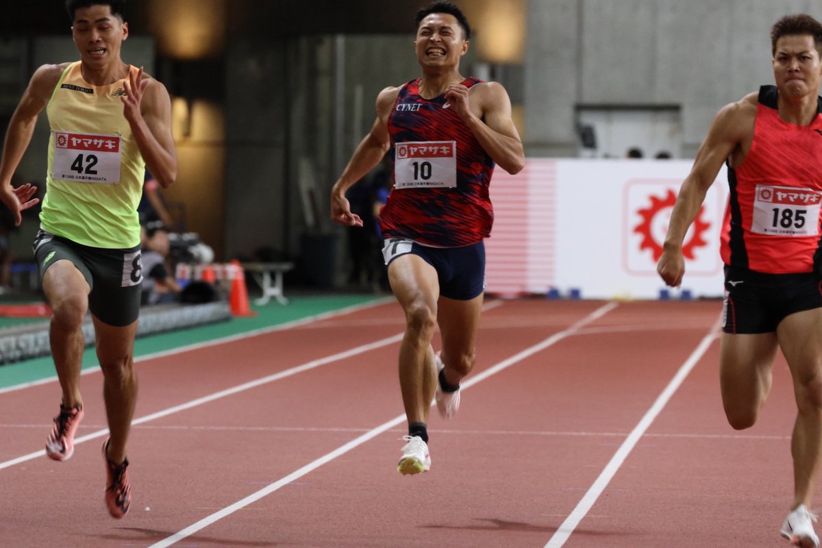 jaaf_official's tweet photo. /／
【#日本選手権】1日目
\＼

📸男子200m予選 3組✨

1着　#水久保漱至（宮崎県スポ協）20秒51 Q
2着　#西裕大（MINT TOKYO）20秒56 Q
3着　#髙須楓翔（早稲田大）20秒79

✅ライブ配信、速報
https://t.co/oPBXWHfNie
#U20日本選手権 #運命をかけた決戦 https://t.co/3MD6Yypynl