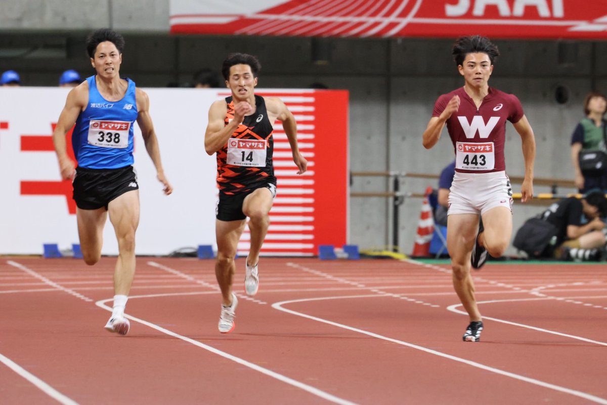 jaaf_official's tweet photo. /／
【#日本選手権】1日目
\＼

📸男子200m予選 3組✨

1着　#水久保漱至（宮崎県スポ協）20秒51 Q
2着　#西裕大（MINT TOKYO）20秒56 Q
3着　#髙須楓翔（早稲田大）20秒79

✅ライブ配信、速報
https://t.co/oPBXWHfNie
#U20日本選手権 #運命をかけた決戦 https://t.co/3MD6Yypynl