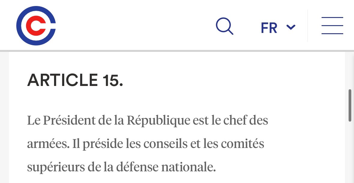 SebLecornu's tweet image. La Constitution n’est pas honorifique.

« Suivant la Constitution, le président est, en effet, garant, vous entendez bien? - garant de l'indépendance et de l'intégrité du pays, ainsi que des traités qui l'engagent. Bref, il répond de la France. D'autre part, il lui appartient…