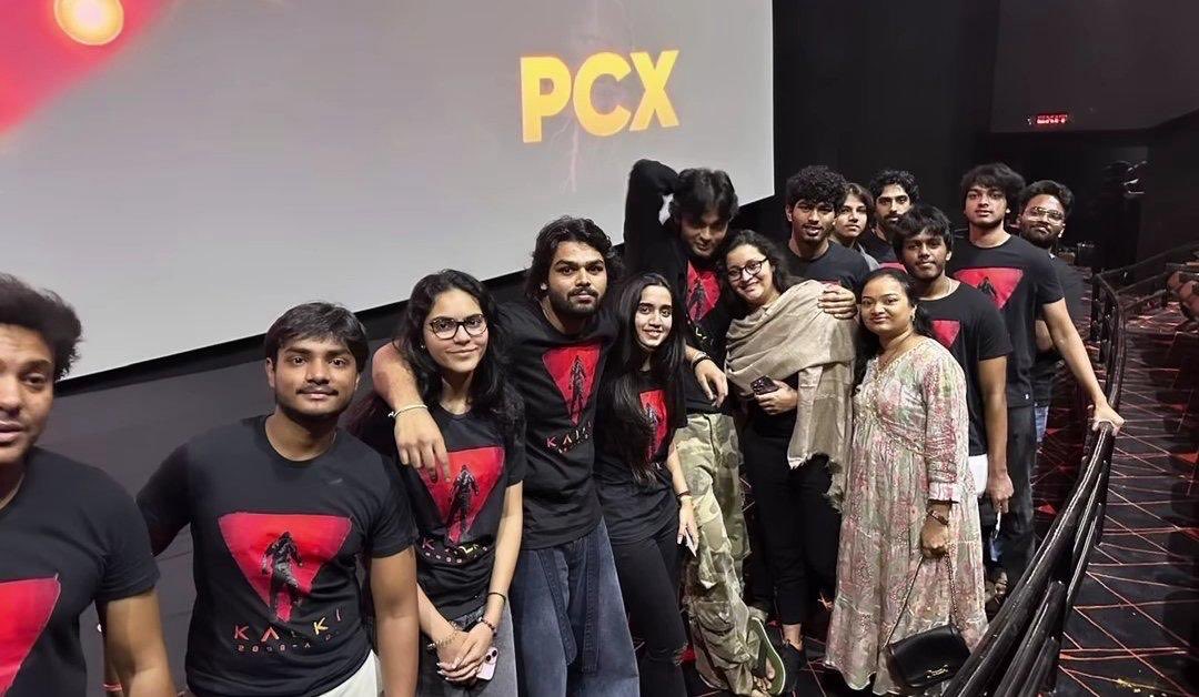madurimadhu1's tweet image. ⁦@AkiraNandanEra⁩  watched #Kalki28989AD  movie today at #prasadimax PCX with his family and Friends ❤️