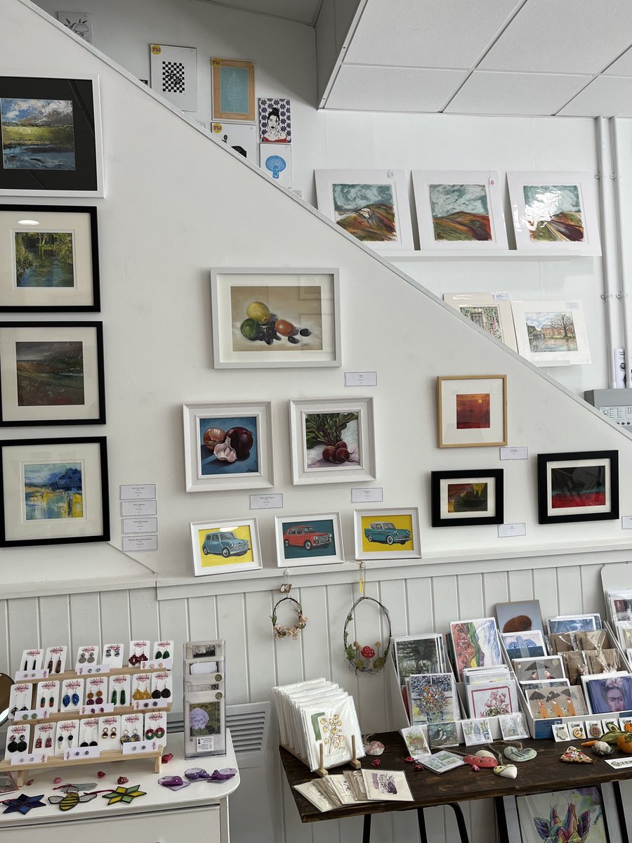 The stair wall often gets overlooked but it is full of wonderful original art.