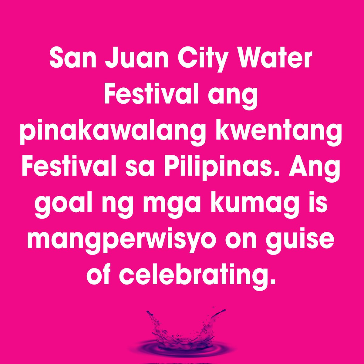 Helsinki691's tweet photo. Nako, taon taon na lang andami niyong napeperwisyo, itigil niyo na yan, I remember last year yun babaeng  nakacoroporate attire on the way to work na nagreklamo kase ihi yung pinangsaboy sa kanya https://t.co/nC2YtSN0oT
