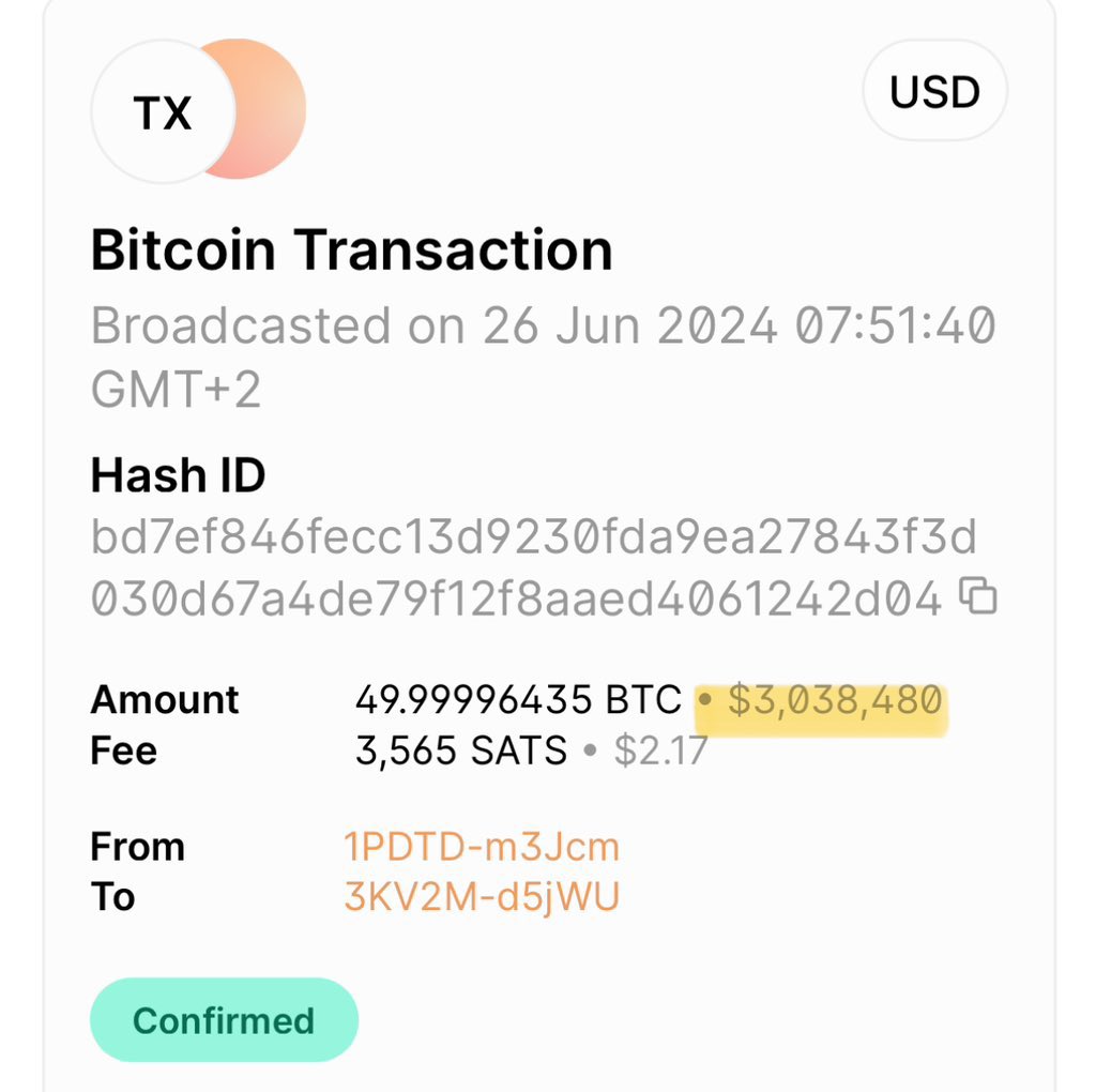 NEW: Satoshi era #Bitcoin wallet just moved $3 million worth of BTC from  2010. The owner of the wallet hodled from $0.10 to $60,000. Legend! 🙌